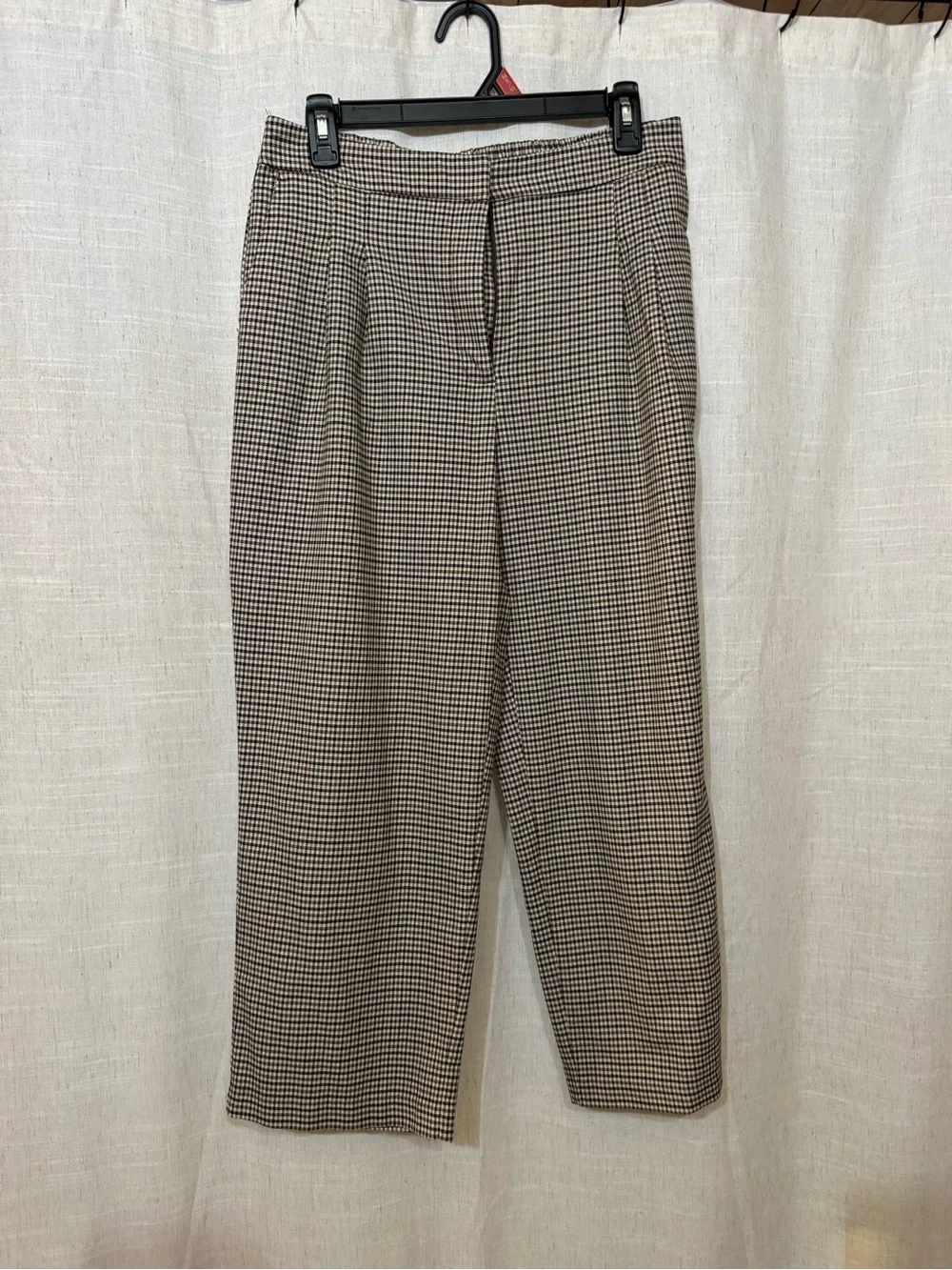 Men's Brown Houndstooth Dress Pants - Classic Tailored Fit